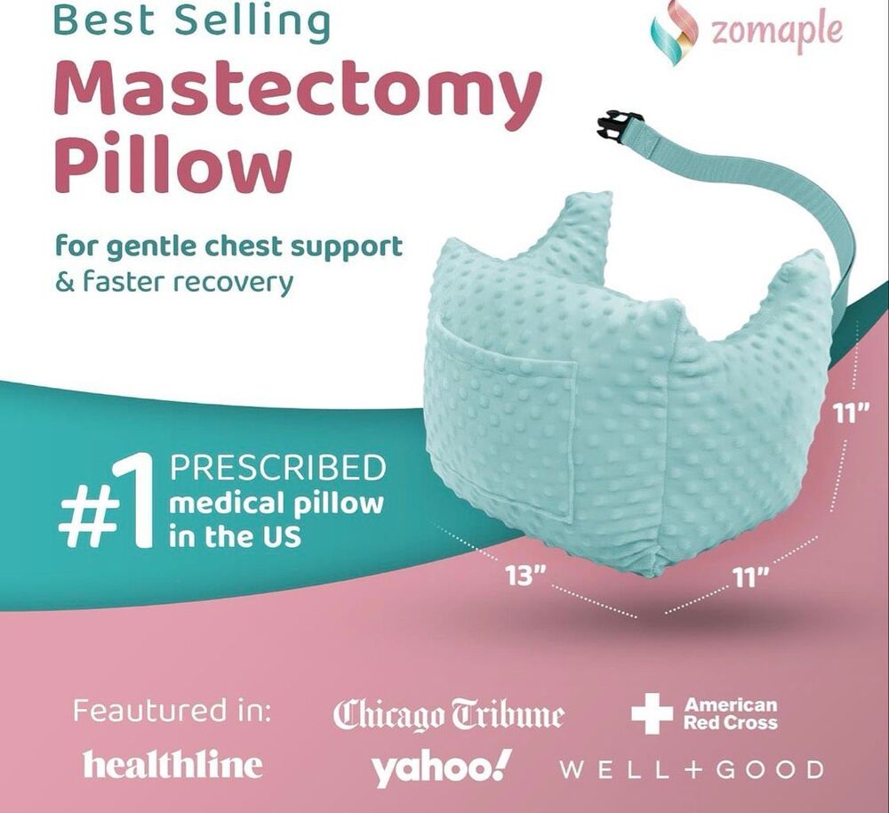 Zomaple Post Mastectomy Pillow Post Surgery – Post-Op Essentials, Breast Augment